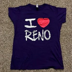 Purple I ❤️ Reno tee